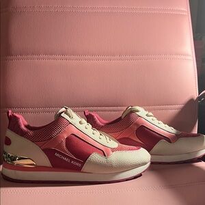 Michael Kors Women's Sneakers in Pink and Cream